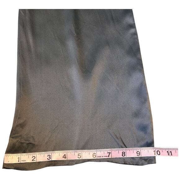 NWT Vintage GRETA Beverly Hills Steel Gray Straight Leg Silk Pants NOS Fits a 4 - Picture 13 of 15